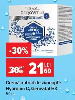 Carrefour Cremă antirid de zi/noapte Hyarulon C, Gerovital H3 Ofertă
