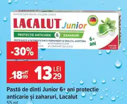 Carrefour Pastă de dinți Junior 6+ ani protecție anticarie și zaharuri, Lacalut Ofertă