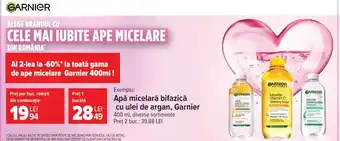 Carrefour Apă micelară bifazică cu ulei de argan, Garnier Ofertă