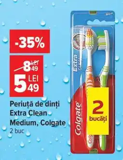 Carrefour Periuță de dinți Extra Clean Medium, Colgate Ofertă