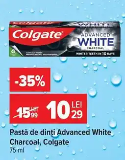 Carrefour Pastă de dinți Advanced White Charcoal, Colgate Ofertă