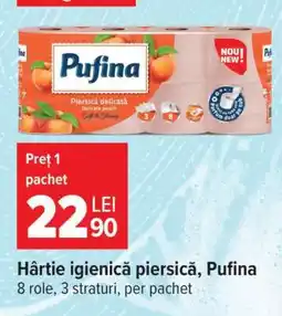 Carrefour Hârtie igienică piersică, Pufina Ofertă