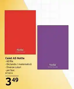 Selgros Caiet A5 Notte Ofertă