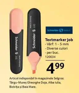 Selgros Textmarker Job Ofertă