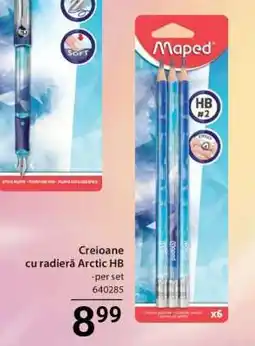 Selgros Creioane cu radieră Arctic HB Ofertă
