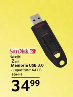Selgros Memorie USB 3.0 Ofertă