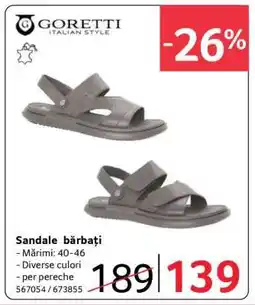 Selgros Sandale bărbați Ofertă