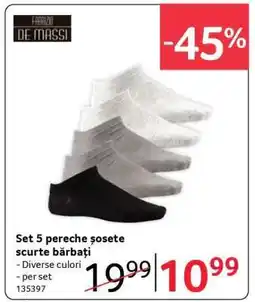 Selgros Set 5 pereche șosete scurte bărbați Ofertă