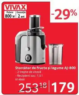 Selgros Storctor de fructe și legume AJ-800 Ofertă