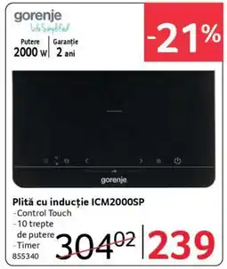 Selgros Plită cu inducție ICM2000SP Ofertă
