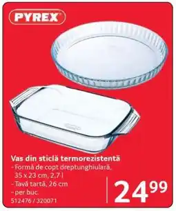Selgros Vas din sticlă termorezistentă Ofertă