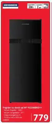 Selgros Frigider cu două uși HF-H2206BKE++ Ofertă