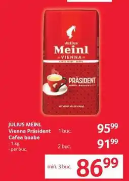 Selgros JULIUS MEINL Vienna Präsident Cafea boabe Ofertă