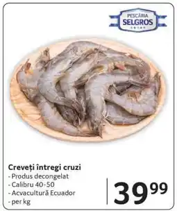 Selgros Creveți întregi cruzi Ofertă