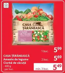 Selgros CASA ȚĂRĂNEASCĂ Ameste de legume Ciorbă de văcuță Ofertă