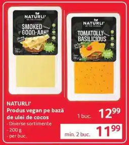 Selgros NATURLI’ Produs vegan pe bază de ulei de cocos Ofertă
