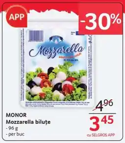 Selgros MONOR Mozzarella biluțe Ofertă