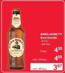 Selgros BIRRA MORETTI Bere blondă Ofertă
