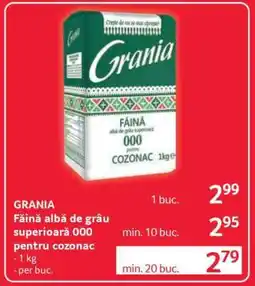 Selgros GRANIA Făină albă de grâu superioară 000 pentru cozonac Ofertă