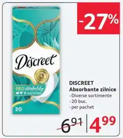 Selgros DISCREET Absorbante zilnice Ofertă
