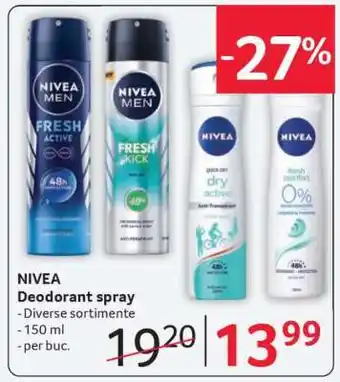 Selgros NIVEA Deodorant spray Ofertă