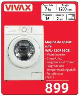 Selgros Mașina de spălat rufe WFL-120716CSI Ofertă