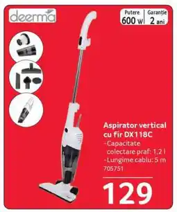 Selgros Aspirator vertical cu fir DX118C Ofertă