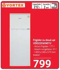 Selgros Frigider cu două uși VDD22SWH01V Ofertă