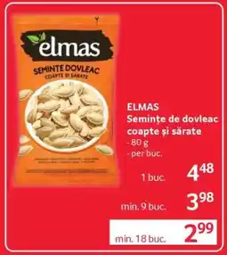Selgros ELMAS Semințe de dovleac coapte și sărate Ofertă