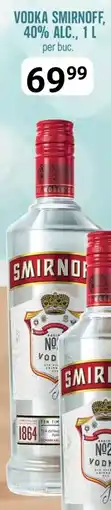 Selgros Vodka Smirnoff, 40% alc., 1 L Ofertă