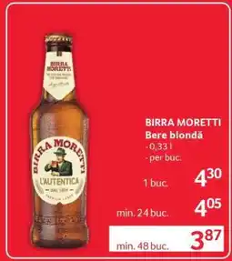 Selgros BIRRA MORETTI Bere blondă Ofertă