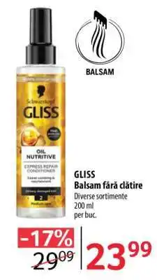 Selgros Gliss Balsam fără clătire Ofertă