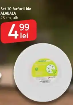 Supeco Set 10 farfurii bio ALABALA Ofertă