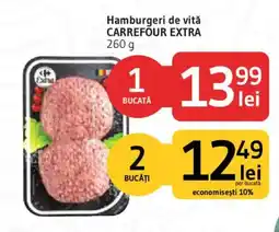 Supeco Hamburgeri de vitǎ CARREFOUR EXTRA Ofertă