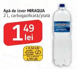Supeco Apă de izvor MIRAQUA Ofertă