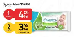 Supeco Şerveţele bebe COTTONINO Ofertă