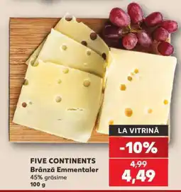 Kaufland FIVE CONTINENTS Brânză Emmentaler Ofertă