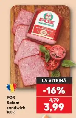 Kaufland FOX Salam sandwich 100 g Ofertă