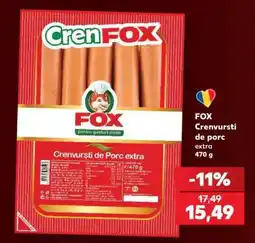 Kaufland FOX Crenvursti de porc extra 470 g Ofertă