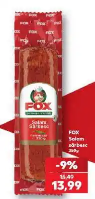 Kaufland FOX Salam sârbesc 350g Ofertă