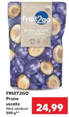 Kaufland FRUIT2GO Prune uscate fără sâmburi 500 g Ofertă