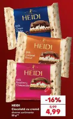 Kaufland HEIDI Ciocolată cu cremă Ofertă