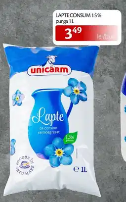 Unicarm Unicarm lapte consum 1.5% punga Ofertă