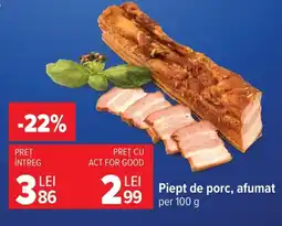 Carrefour Market Piept de porc, afumat Ofertă