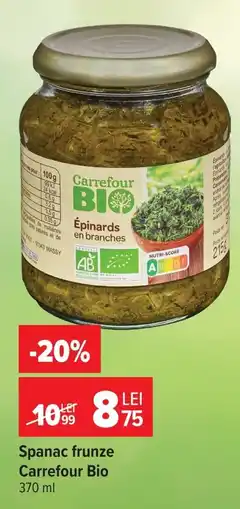 Carrefour Market Spanac frunze Carrefour Bio Ofertă