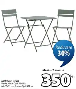JYSK Aborg set terasă Ofertă