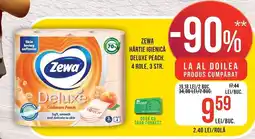 Mega Image Zewa hârtie igienică deluxe peach Ofertă