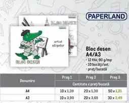 Metro Paperland bloc desen Ofertă