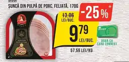 Mega Image Sisal șuncă din pulpă de porc, feliată Ofertă