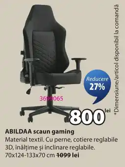 JYSK Abildaa scaun gaming Ofertă